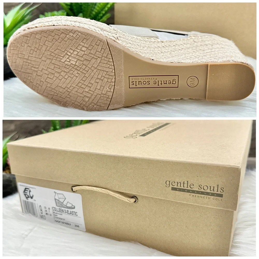 ❌SOLD❌NIB Gentle Souls Kenneth Cole Colleen X Elastic Espadrille Wedge Sandal - Picture 14 of 14